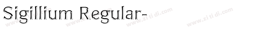 Sigillium Regular字体转换 Sigillium Regular字体转换